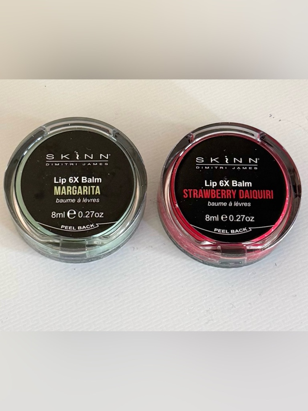 SKINN DIMITRI JAMES 2 LIP 6X BALMS MARGARITA & STRAWBERRY DAIQUIRI SEALED